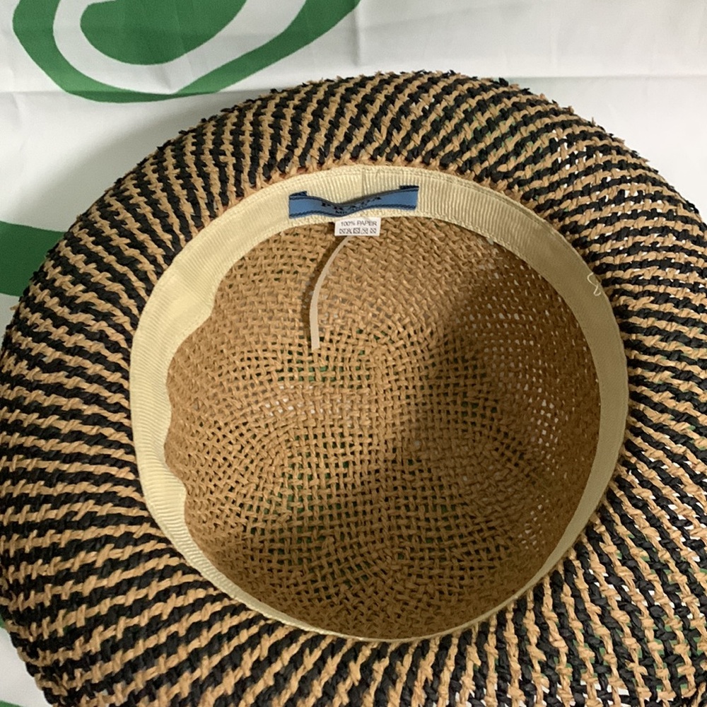 Prada Tan and Black Straw Hat - Picture 6 of 7